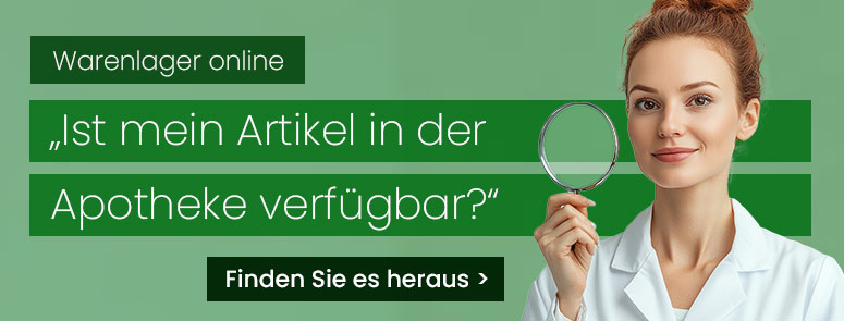 Über unseren Service: Warenlager-Online können Sie erfahren, ob Ihr Arzneimittel in der Apotheke verfügbar ist.